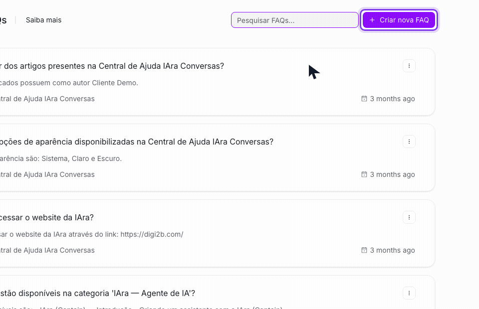 criar FAQ.