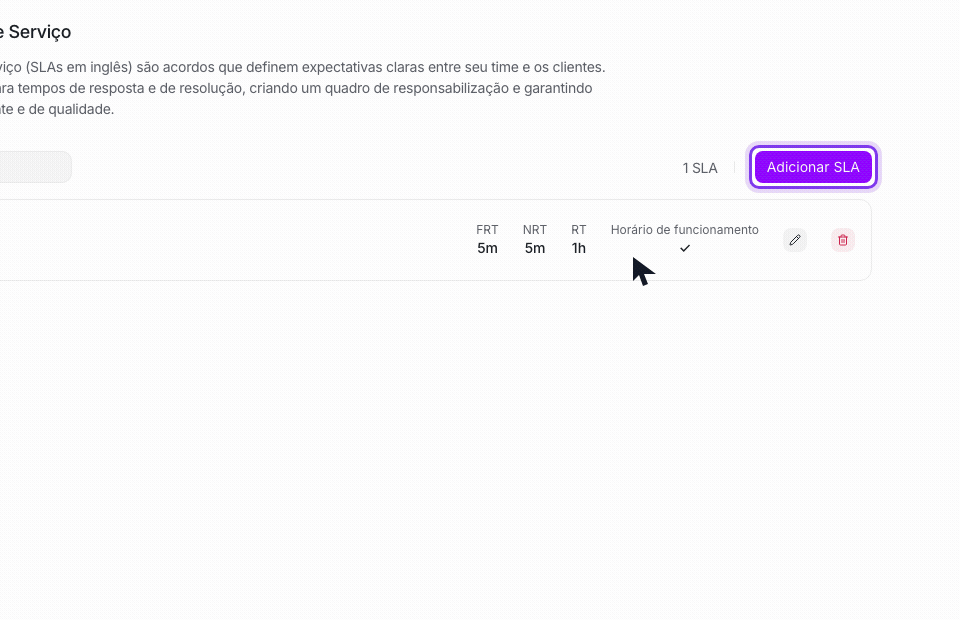 adicionar SLA.